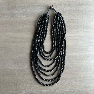 Sabah Lifestyle Black Wooden Beaded Necklace